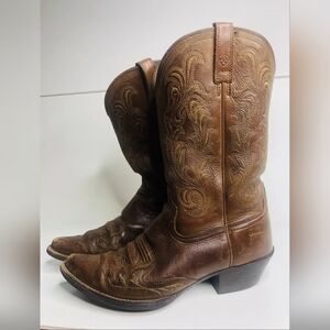 Ariat Heritage Western J-Toe Wingtip 10012891 Brown Leather Boots 6.5 Women’s